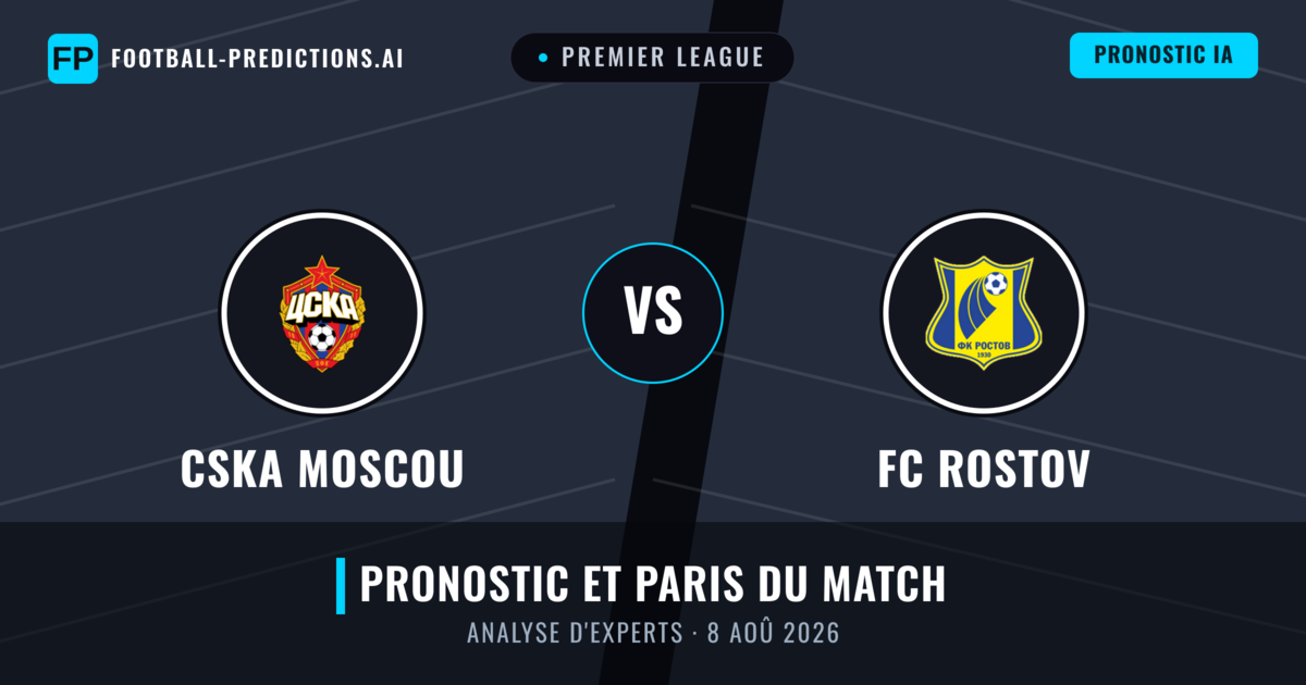CSKA Moscou vs FC Rostov — pronostic et avant-match