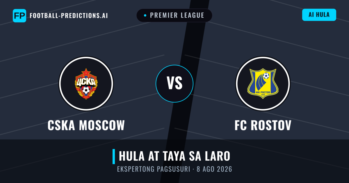 CSKA Moscow vs FC Rostov — hula at preview ng laban