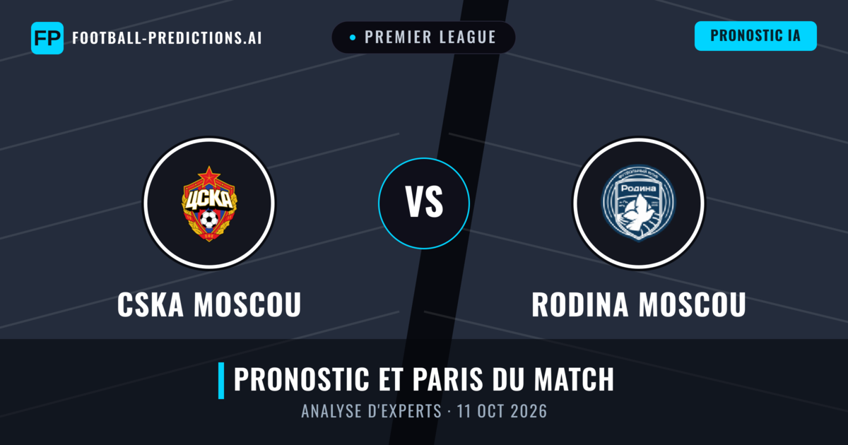 CSKA Moscou vs Rodina Moscou — pronostic et avant-match