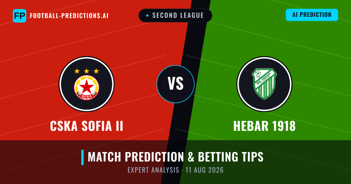 CSKA Sofia II vs Hebar 1918 — match prediction & preview