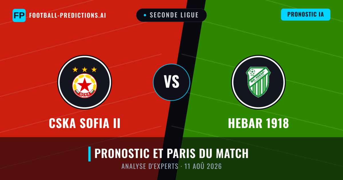 CSKA Sofia II vs Hebar 1918 — pronostic et avant-match