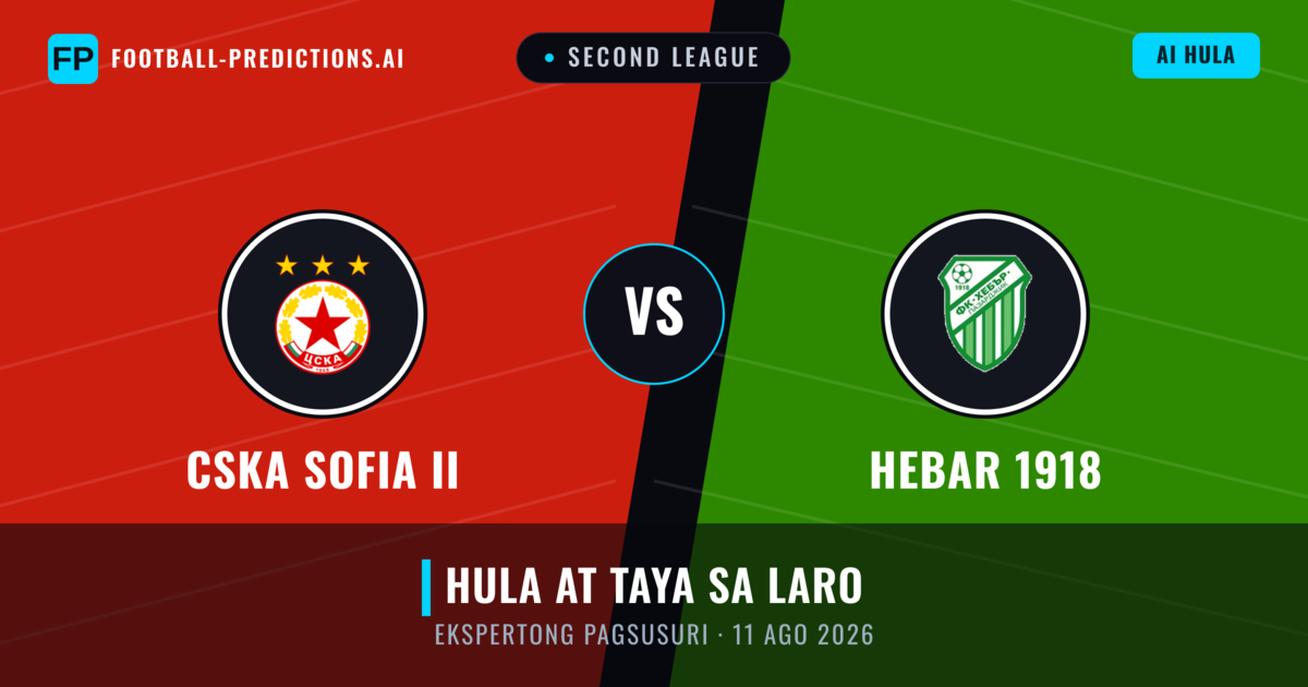 CSKA Sofia II vs Hebar 1918 — hula at preview ng laban