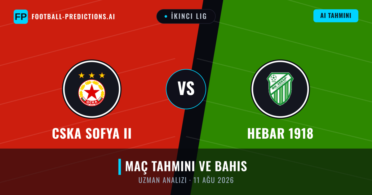 CSKA Sofya II - Hebar 1918 — maç tahmini ve önizleme