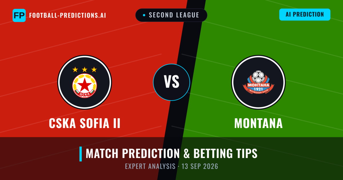 CSKA Sofia II vs Montana — match prediction & preview