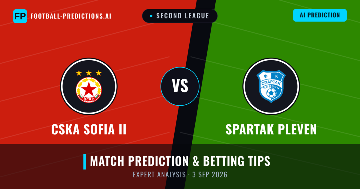 CSKA Sofia II vs Spartak Pleven — match prediction & preview
