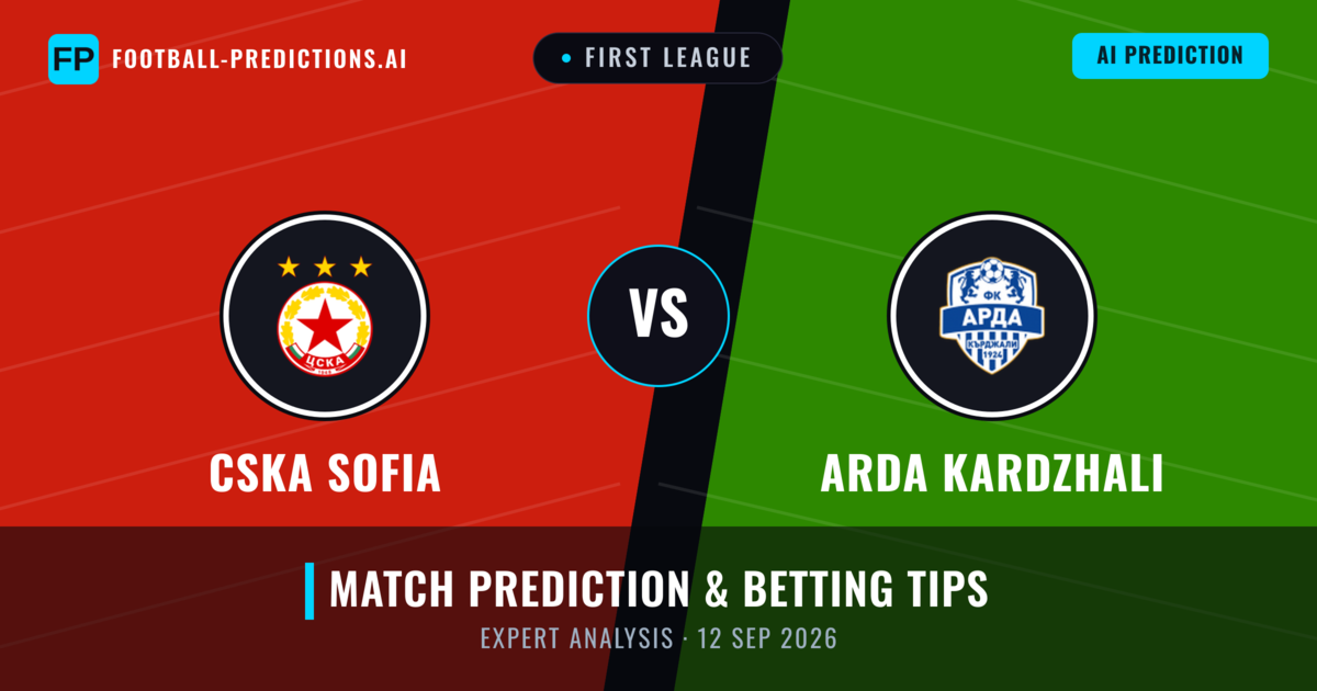 CSKA Sofia vs Arda Kardzhali — match prediction & preview