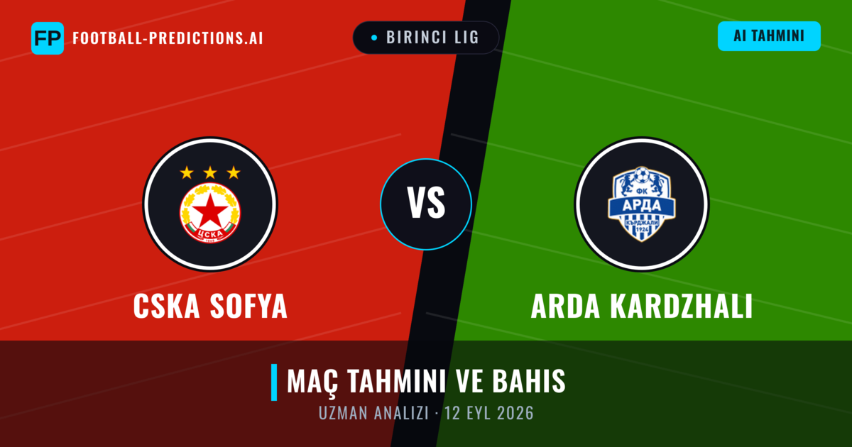 CSKA Sofya - Arda Kardzhali — maç tahmini ve önizleme