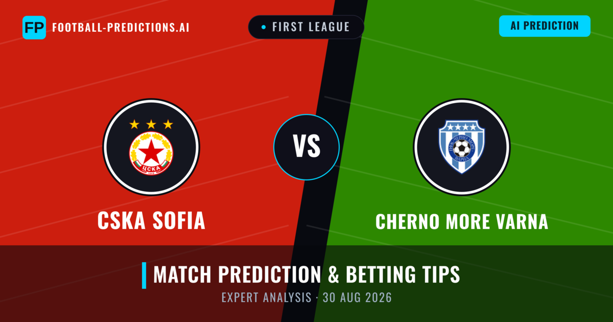 CSKA Sofia vs Cherno More Varna — match prediction & preview