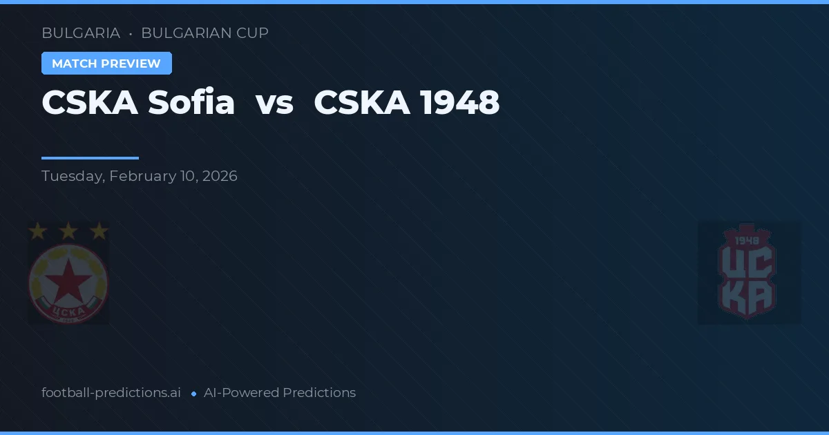 CSKA Sofia vs CSKA 1948 — hula at preview ng laban