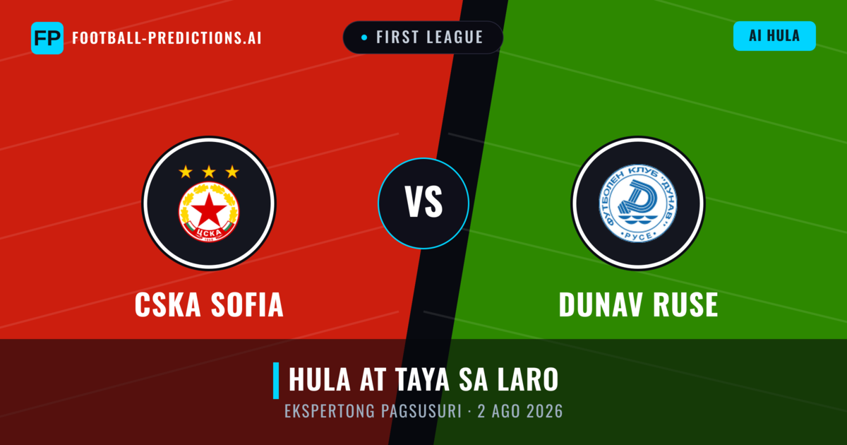 CSKA Sofia vs Dunav Ruse — hula at preview ng laban