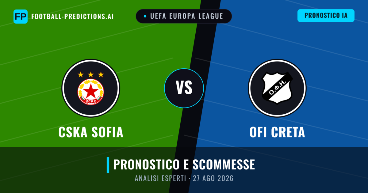 CSKA Sofia vs OFI Creta — pronostico e anteprima del match