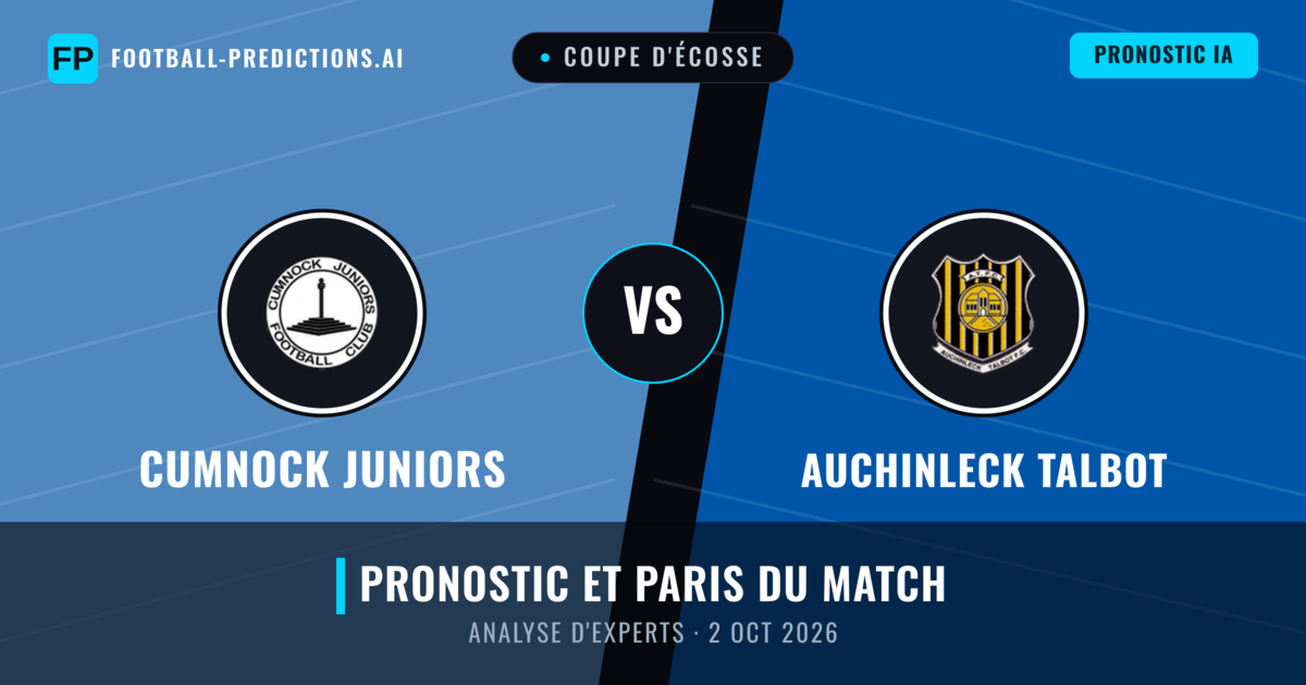 Cumnock Juniors vs Auchinleck Talbot — pronostic et avant-match