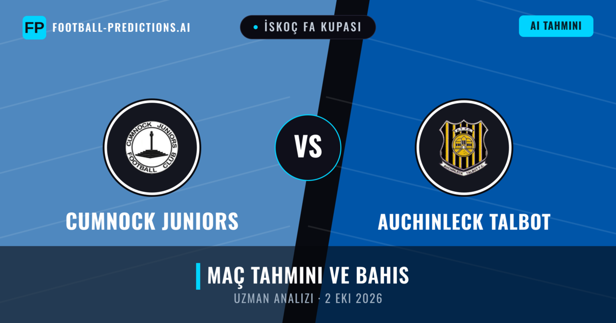 Cumnock Juniors - Auchinleck Talbot — maç tahmini ve önizleme