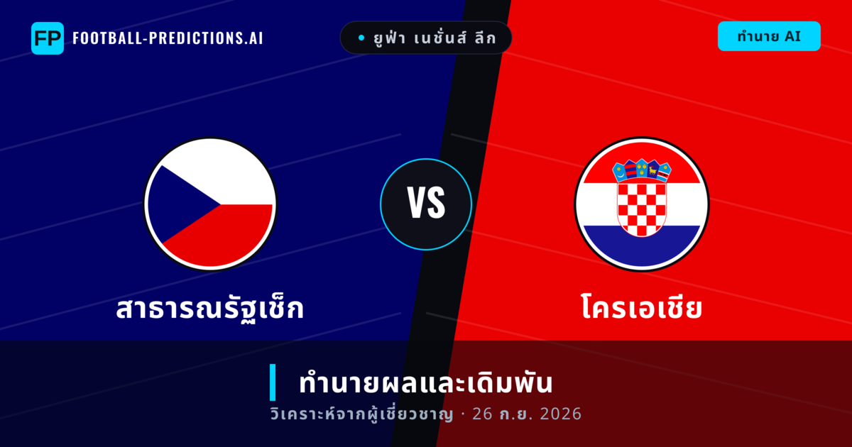 สาธารณรัฐเช็ก พบ โครเอเชีย — ทำนายผลและพรีวิวการแข่งขัน