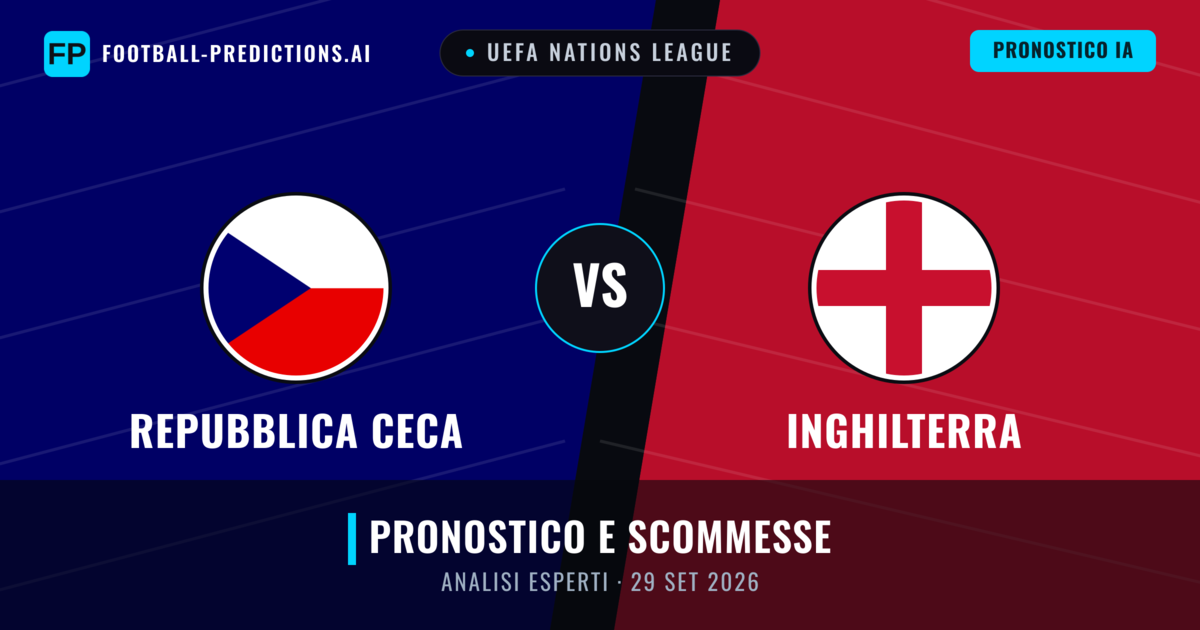 Repubblica Ceca vs Inghilterra — pronostico e anteprima del match