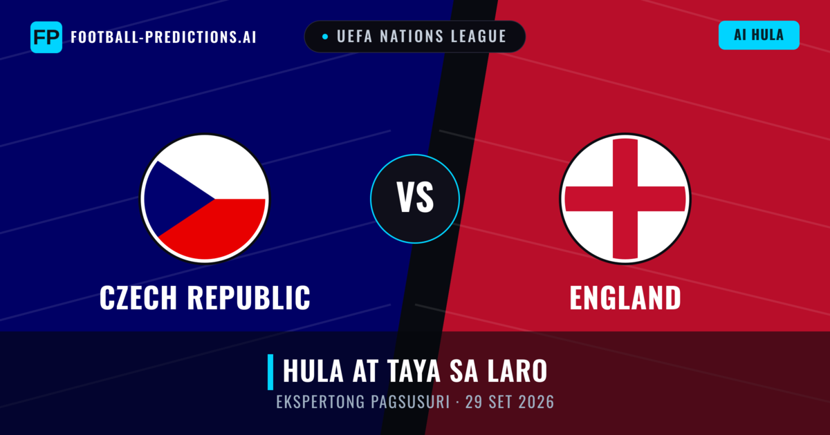 Czech Republic vs England — hula at preview ng laban