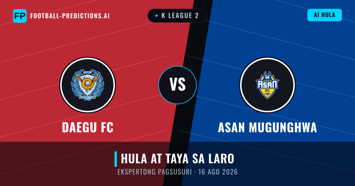 Daegu FC vs Asan Mugunghwa — hula at preview ng laban