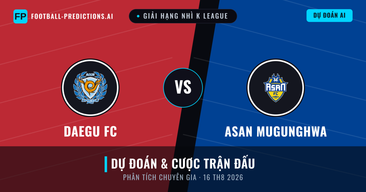 Daegu FC vs Asan Mugunghwa — dự đoán và xem trước trận đấu