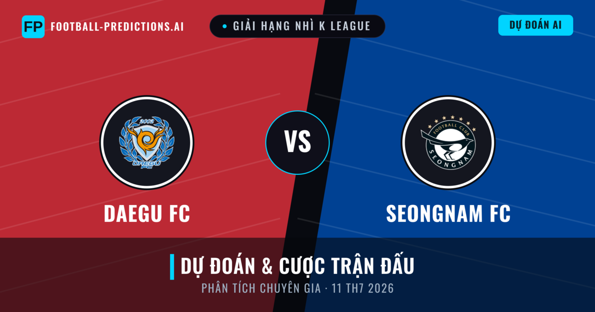 Daegu FC vs Seongnam FC — dự đoán và xem trước trận đấu