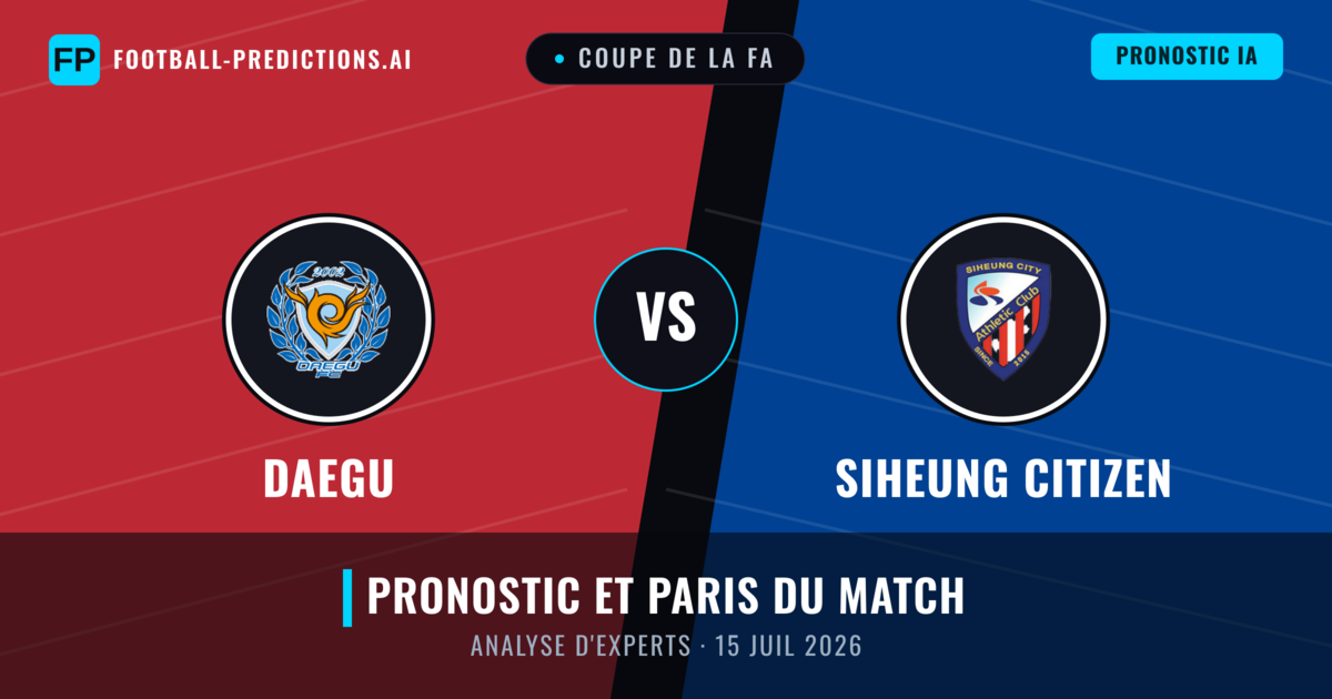 Daegu vs Siheung Citizen — pronostic et avant-match