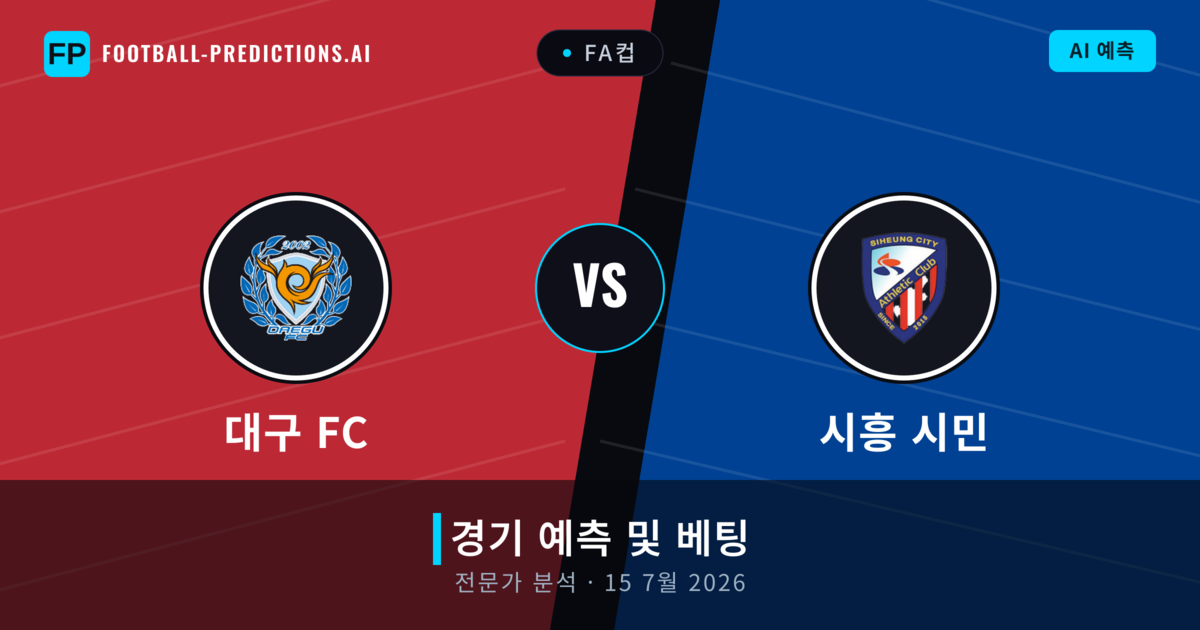 대구 FC 대 시흥 시민 — 경기 예측 및 프리뷰