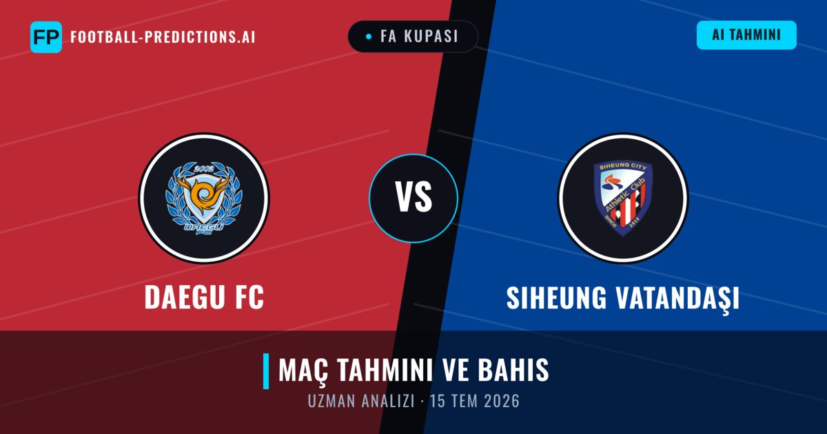 Daegu FC - Siheung Vatandaşı — maç tahmini ve önizleme