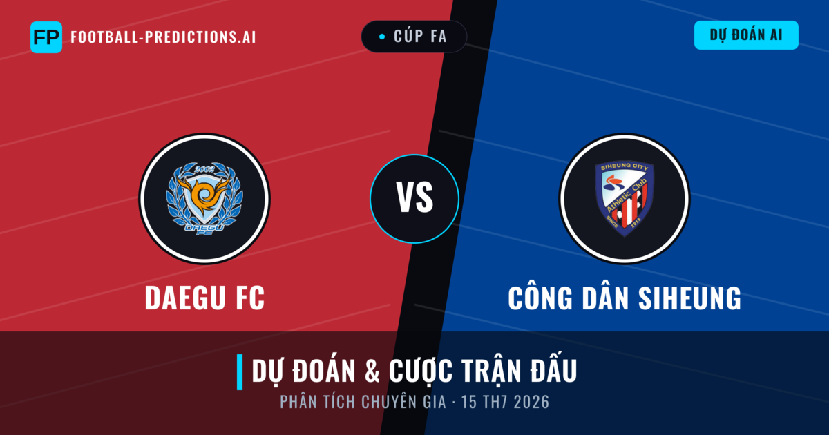 Daegu FC vs Công dân Siheung — dự đoán và xem trước trận đấu