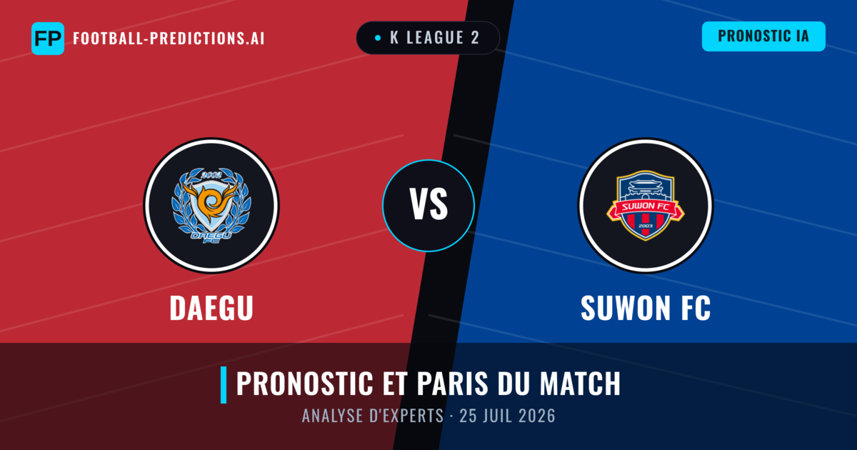 Daegu vs Suwon FC — pronostic et avant-match