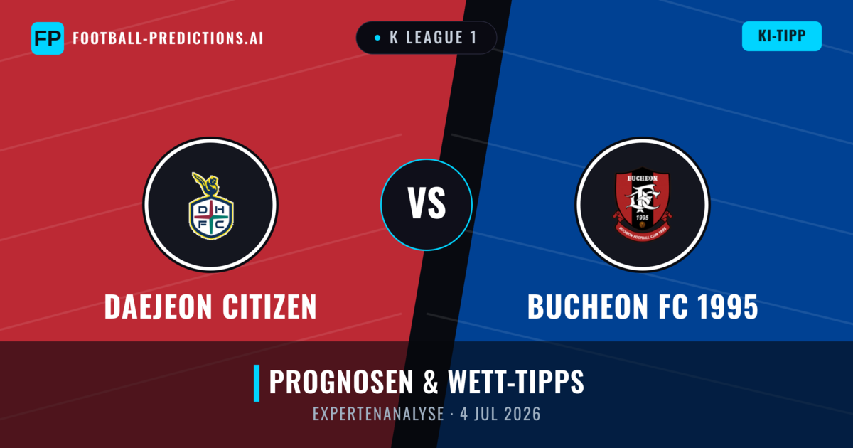 Daejeon Citizen vs Bucheon FC 1995 — Prognose und Spielvorschau