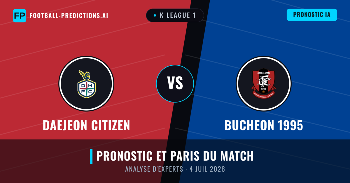 Daejeon Citizen vs Bucheon 1995 — pronostic et avant-match