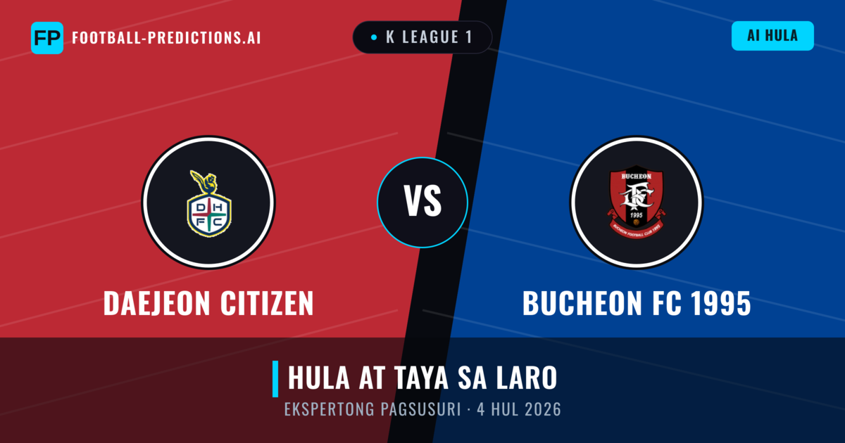 Daejeon Citizen vs Bucheon FC 1995 — hula at preview ng laban