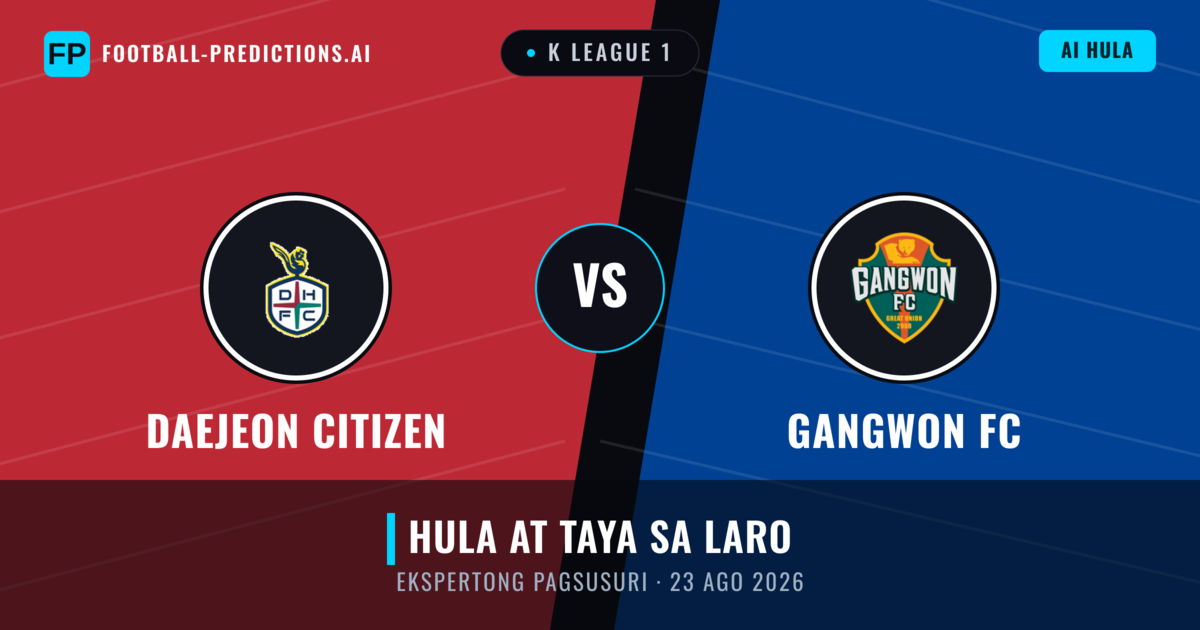 Daejeon Citizen vs Gangwon FC — hula at preview ng laban