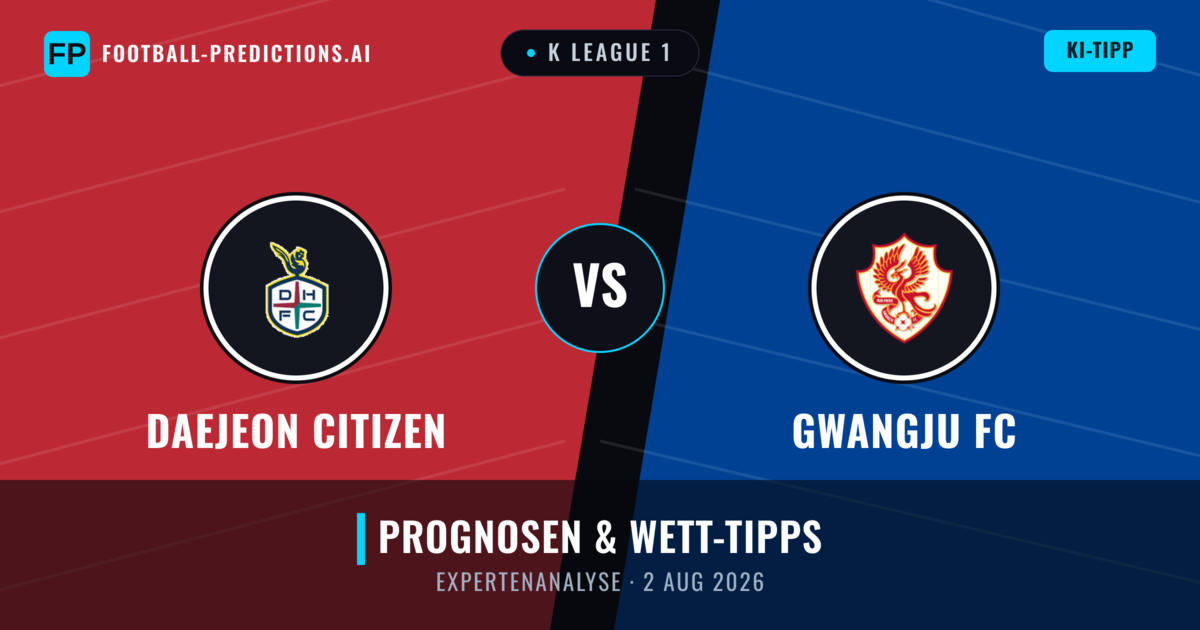 Daejeon Citizen vs Gwangju FC — Prognose und Spielvorschau