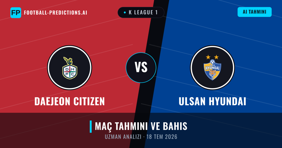 Daejeon Citizen - Ulsan Hyundai — maç tahmini ve önizleme