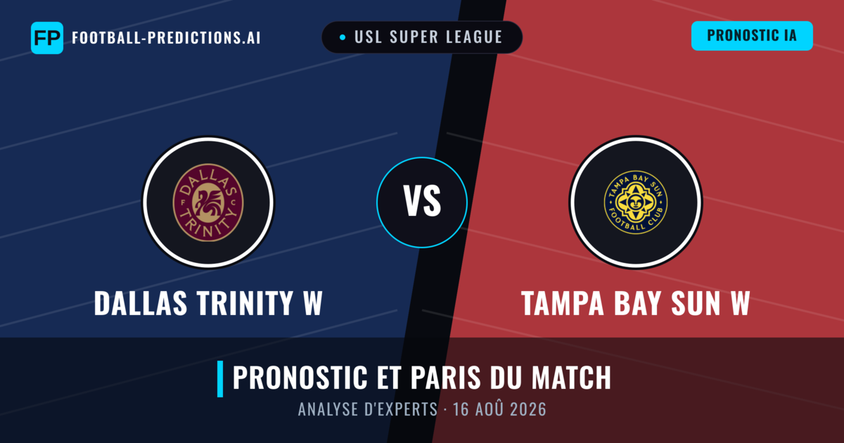 Dallas Trinity W vs Tampa Bay Sun W — pronostic et avant-match