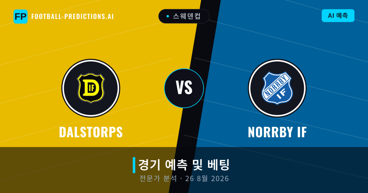 Dalstorps 대 Norrby IF — 경기 예측 및 프리뷰