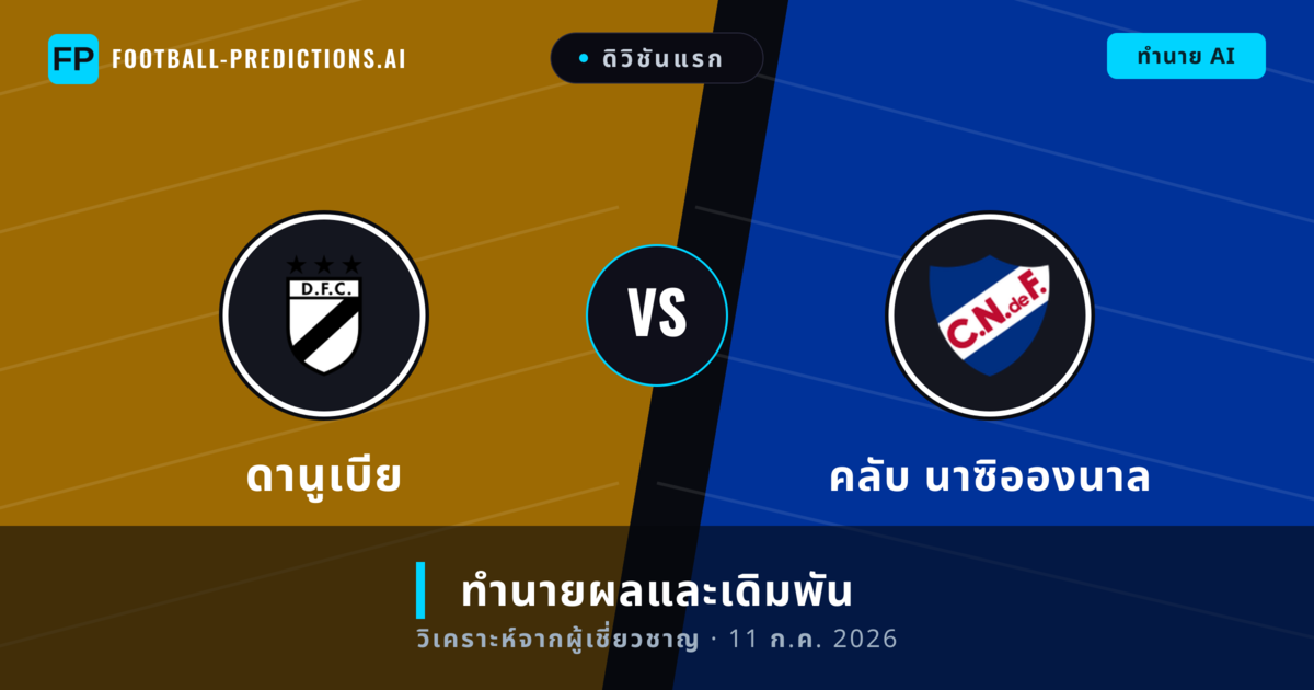 ดานูเบีย พบ คลับ นาซิอองนาล — ทำนายผลและพรีวิวการแข่งขัน
