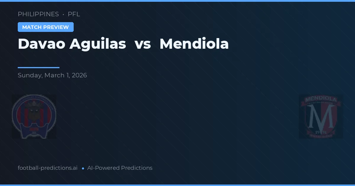 Davao Aguilas vs Mendiola — pronostico e anteprima del match