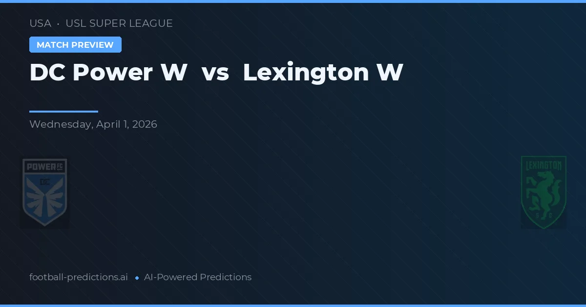 DC Power W vs Lexington W — match prediction & preview