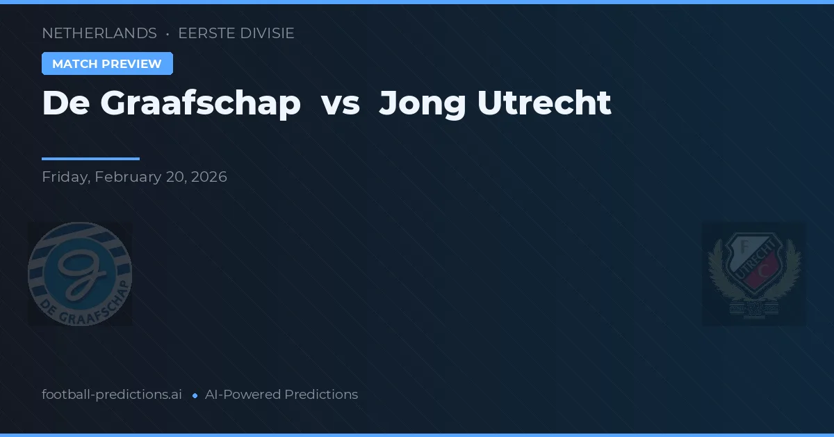 De Graafschap vs Jong Utrecht — match prediction & preview
