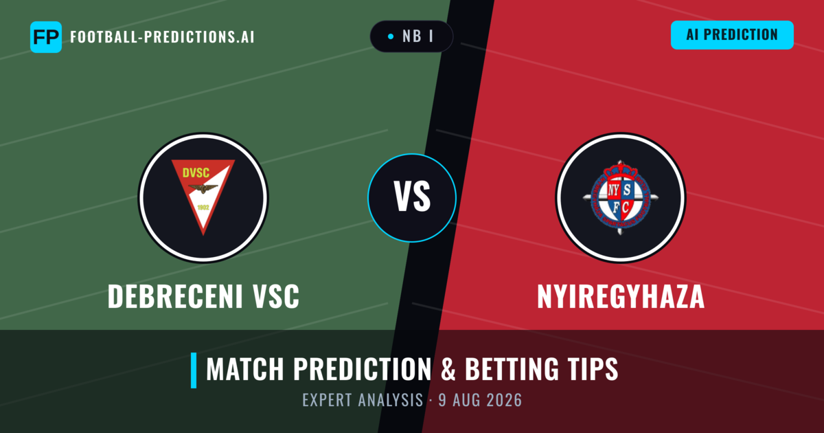 Debreceni VSC vs Nyiregyhaza — match prediction & preview