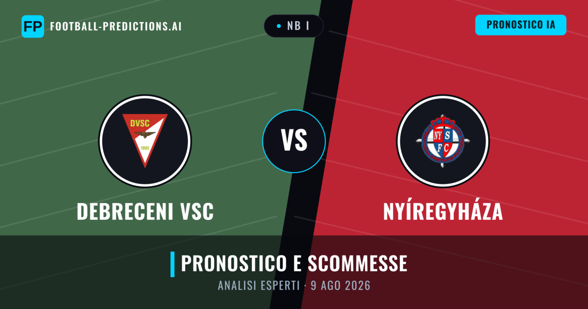 Debreceni VSC vs Nyíregyháza — pronostico e anteprima del match