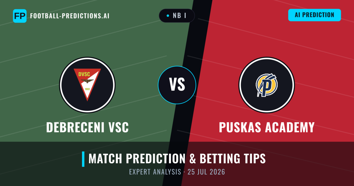 Debreceni VSC vs Puskas Academy — match prediction & preview