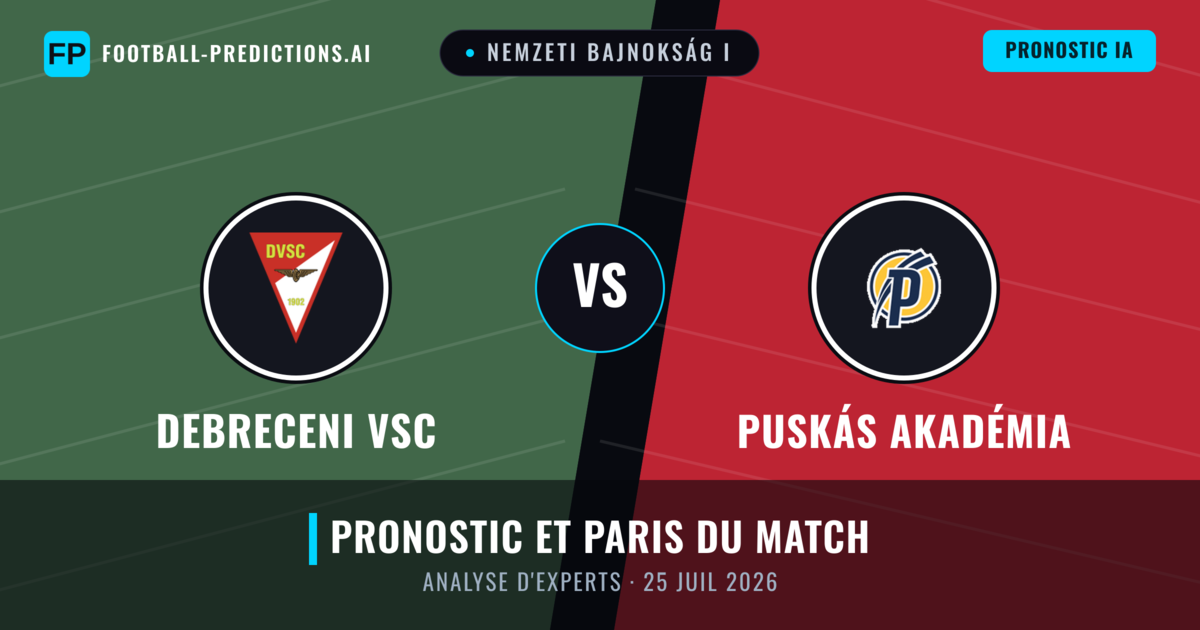 Debreceni VSC vs Puskás Akadémia — pronostic et avant-match