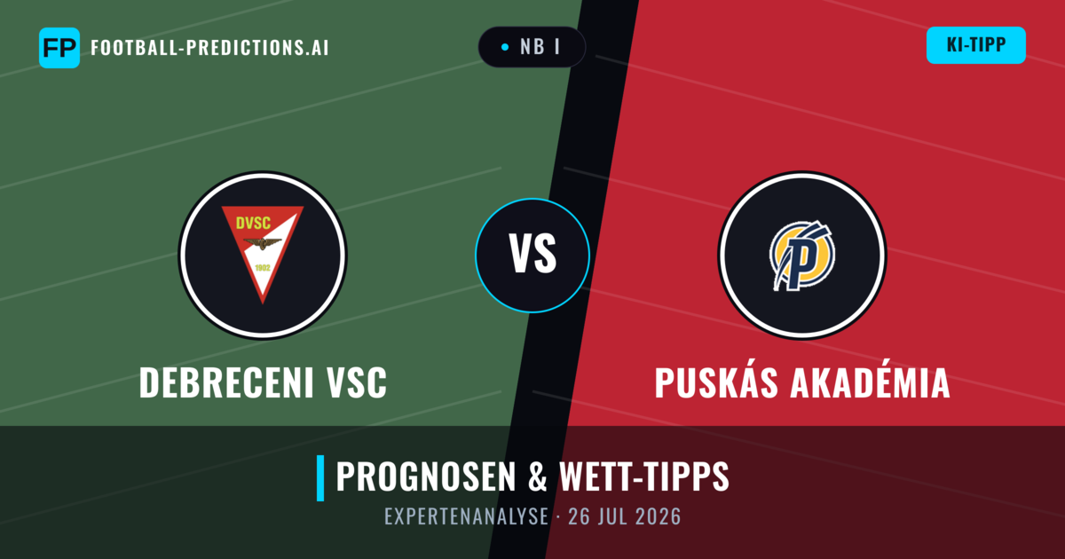 Debreceni VSC vs Puskás Akadémia — Prognose und Spielvorschau