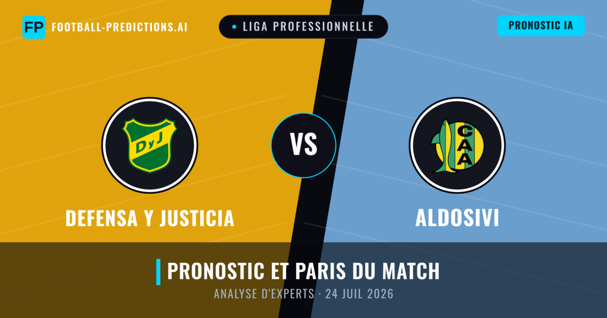 Defensa y Justicia vs Aldosivi — pronostic et avant-match