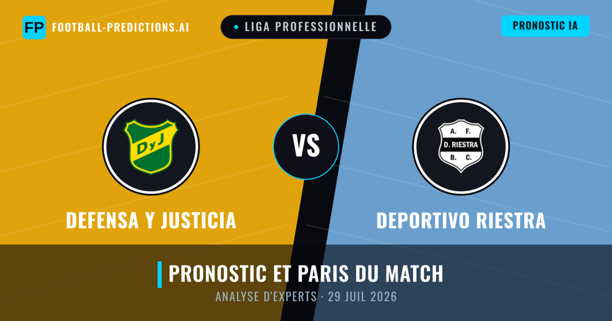 Defensa y Justicia vs Deportivo Riestra — pronostic et avant-match