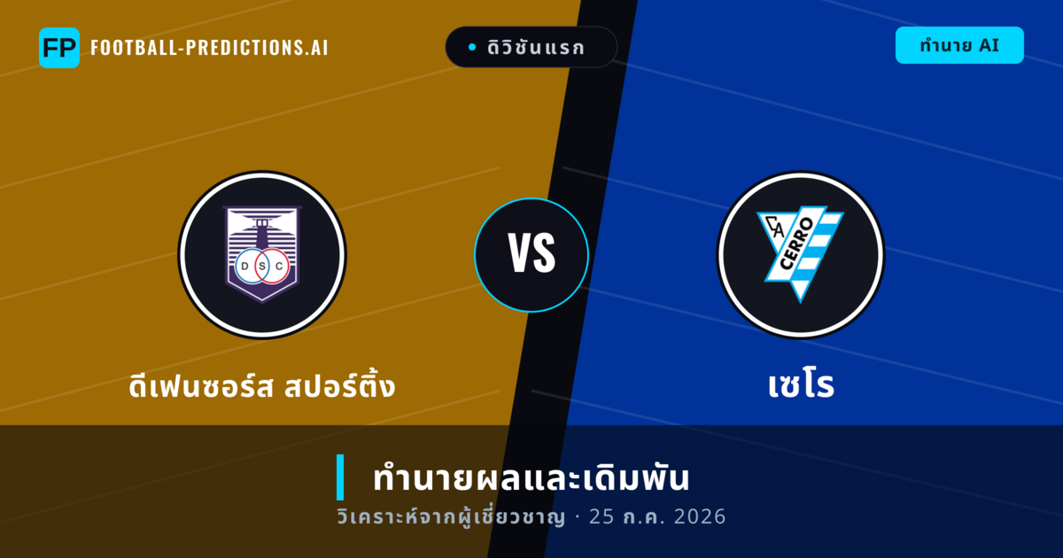 ดีเฟนซอร์ส สปอร์ติ้ง พบ เซโร — ทำนายผลและพรีวิวการแข่งขัน