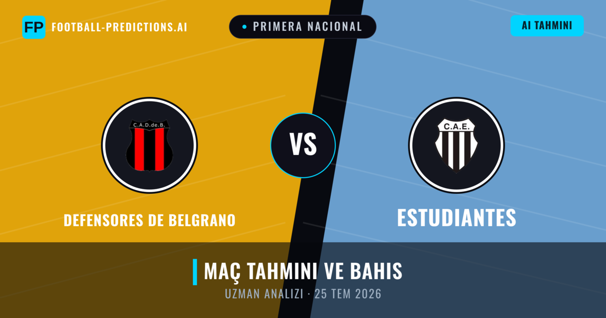 Defensores de Belgrano - Estudiantes — maç tahmini ve önizleme