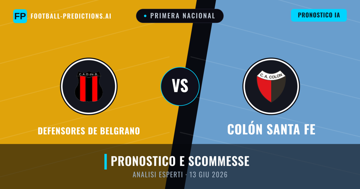 Defensores de Belgrano vs Colón Santa Fe — pronostico e anteprima del match